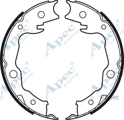 APEC BRAKING Piduriklotside komplekt,seisupidur SHU756
